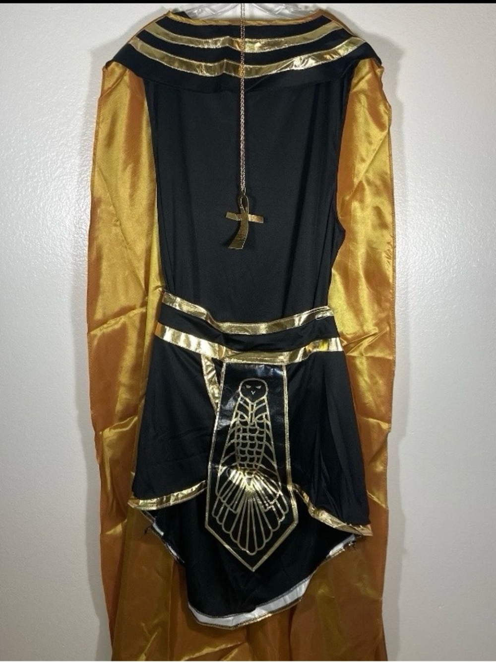 Men’s Egyptian Pharaoh’s Black and Gold Costume Tunic size large